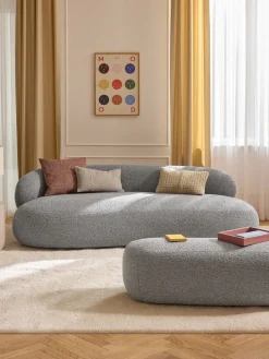 Funda de cojín artesanal con costura decorativa Terre