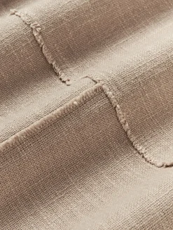 Funda de cojín artesanal con costura decorativa Terre
