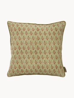 Funda de cojín artesanal con diseño floral Honey