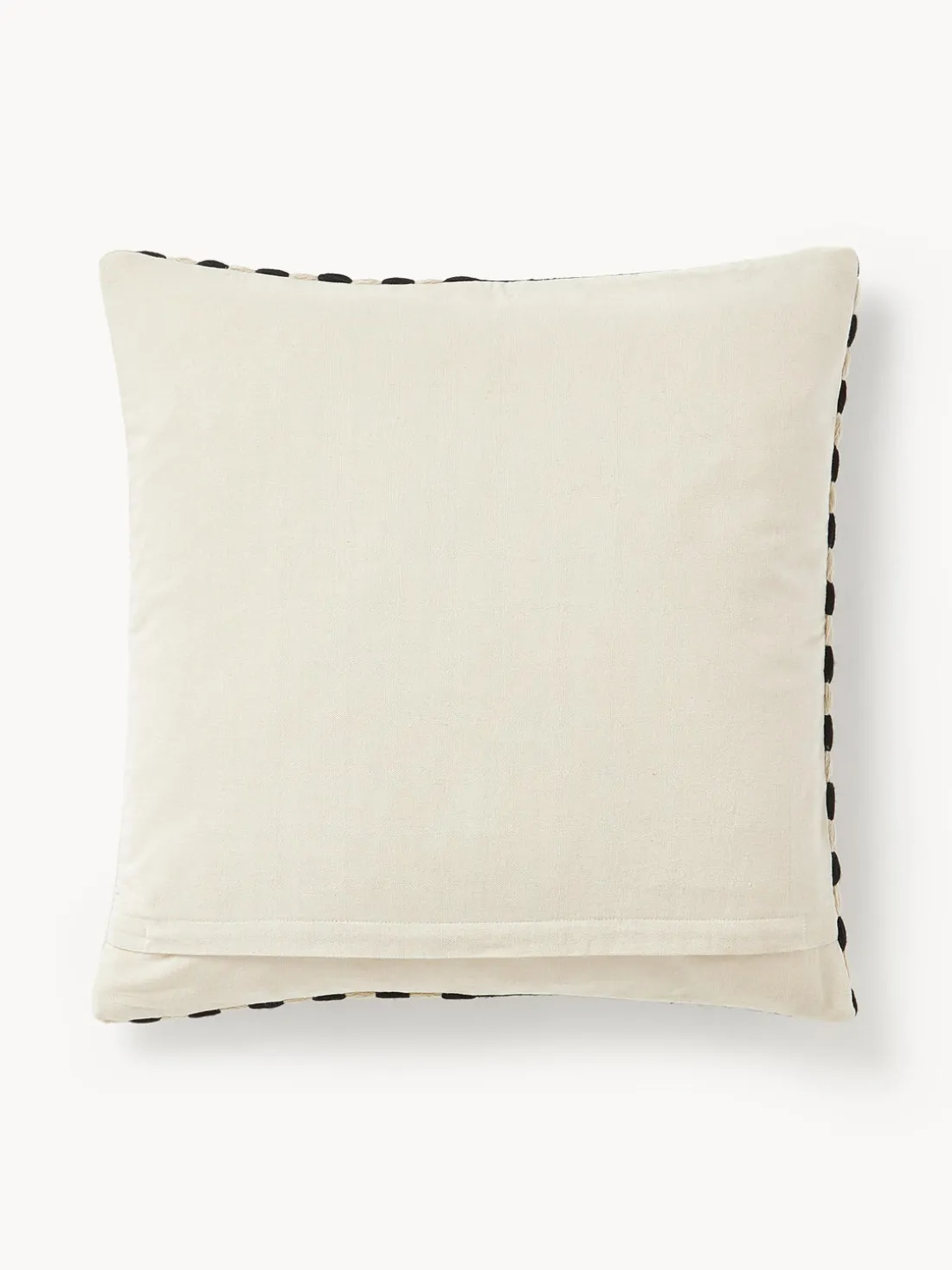 Funda de cojín artesanal con rayas bordadas Henry