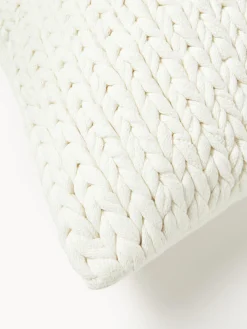 Funda de cojín artesanal de punto grueso Adyna Ow 30x50