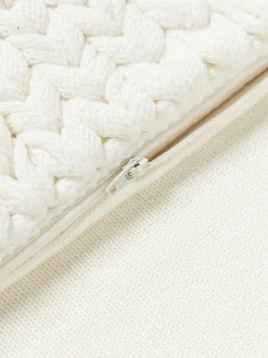 Funda de cojín artesanal de punto grueso Adyna Ow 30x50