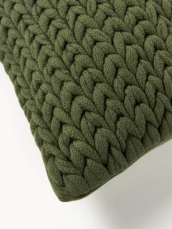 Funda de cojín artesanal de punto grueso Adyna