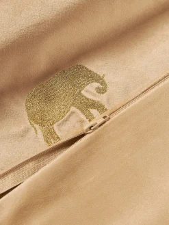 Funda de cojín bordada de terciopelo Elefco