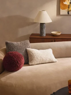 Funda de cojín de borreguillo Dotty