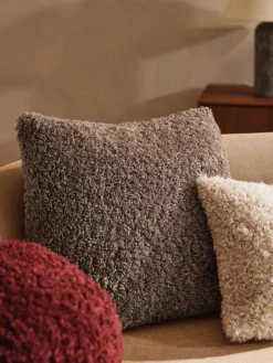 Funda de cojín de borreguillo Dotty