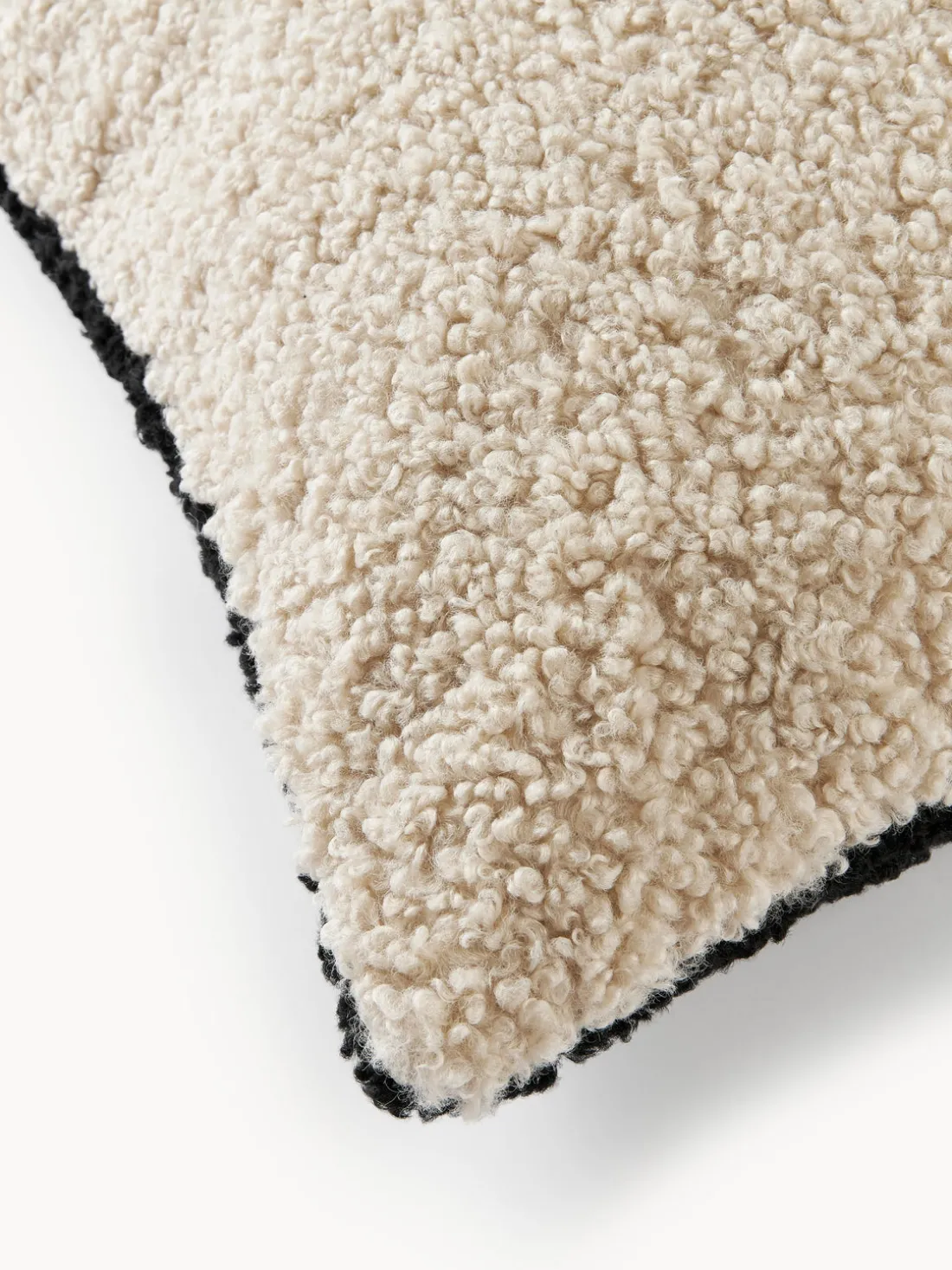 Funda de cojín de borreguillo Mateo