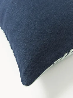 Funda de cojín de lino con estampado gráfico Lexi