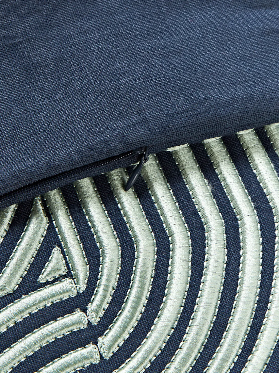 Funda de cojín de lino con estampado gráfico Lexi