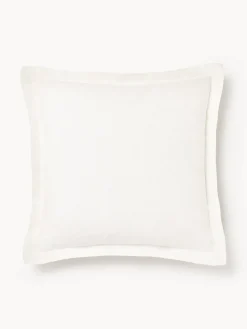 Funda de cojín de lino con dobladillo elevado Taryn