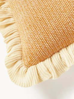 Funda de cojín de punto con volantes Pansy