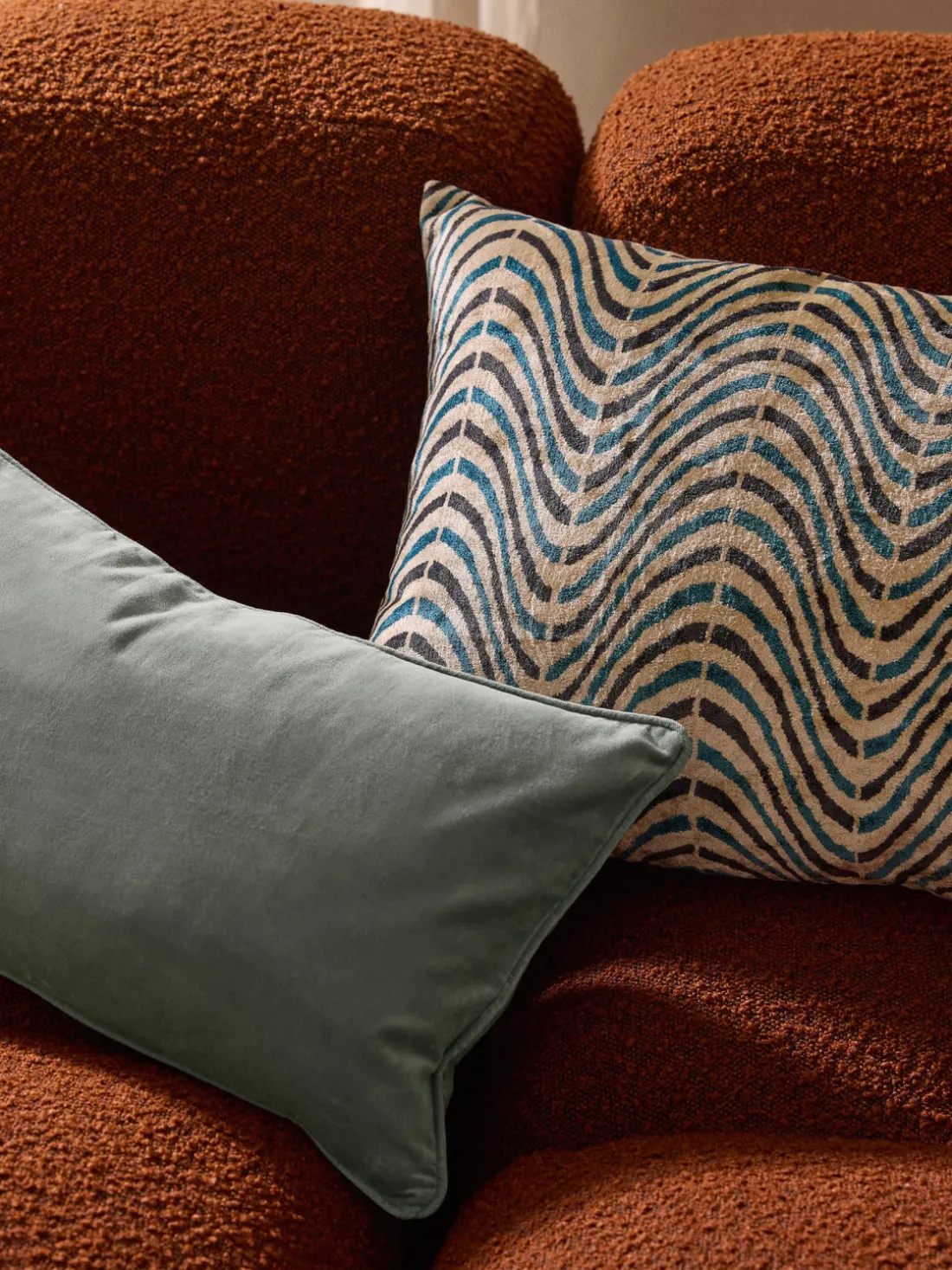 Funda de cojín de terciopelo Dana