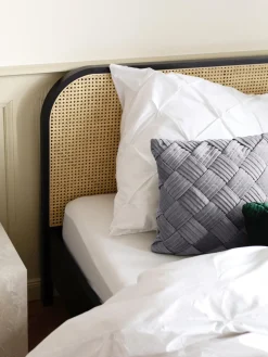 Funda de cojín de terciopelo texturizada Sina