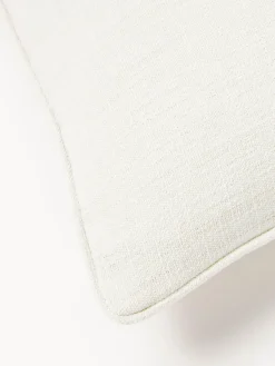 Funda de cojín en tejido bouclé con ribete Aya
