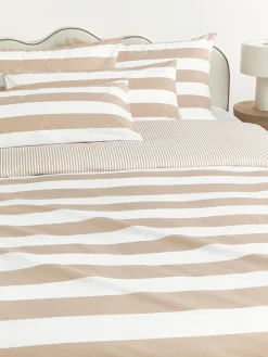 Funda nórdica doble cara de algodón a rayas Lorena