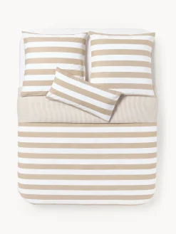 Funda nórdica doble cara de algodón a rayas Lorena