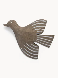 Gancho de pared de madera de álamo artesanal Lola Bird