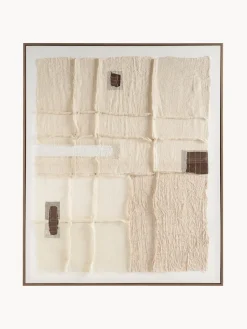 Impresión artesanal en lienzo con marco de madera Manos