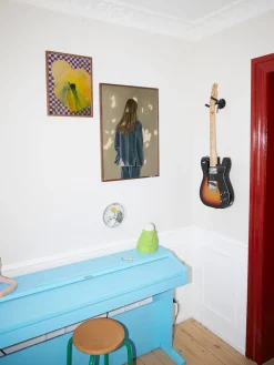 Impresión digital Flower With Checks 02