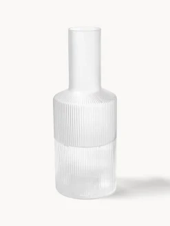 Jarra de agua soplada con relieves Ripple, 1 L