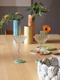 Jarrón artesanal de porcelana Ray, 24 cm