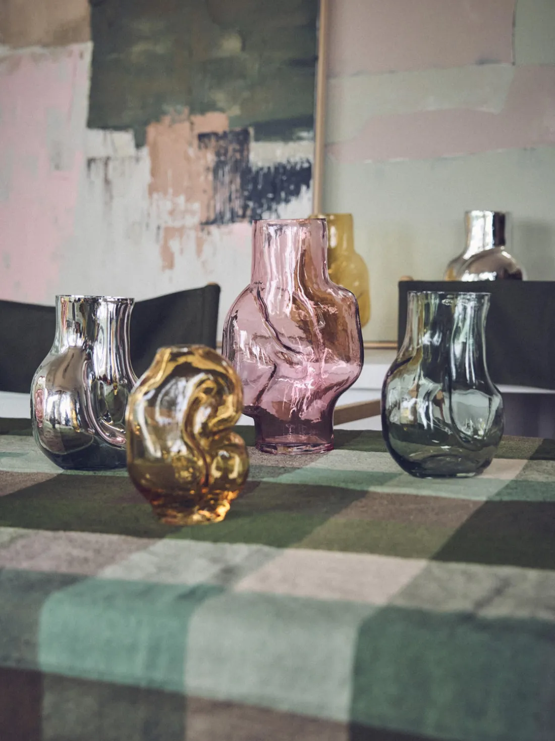 Jarrón artesanal de vidrio Gleam, 32 cm