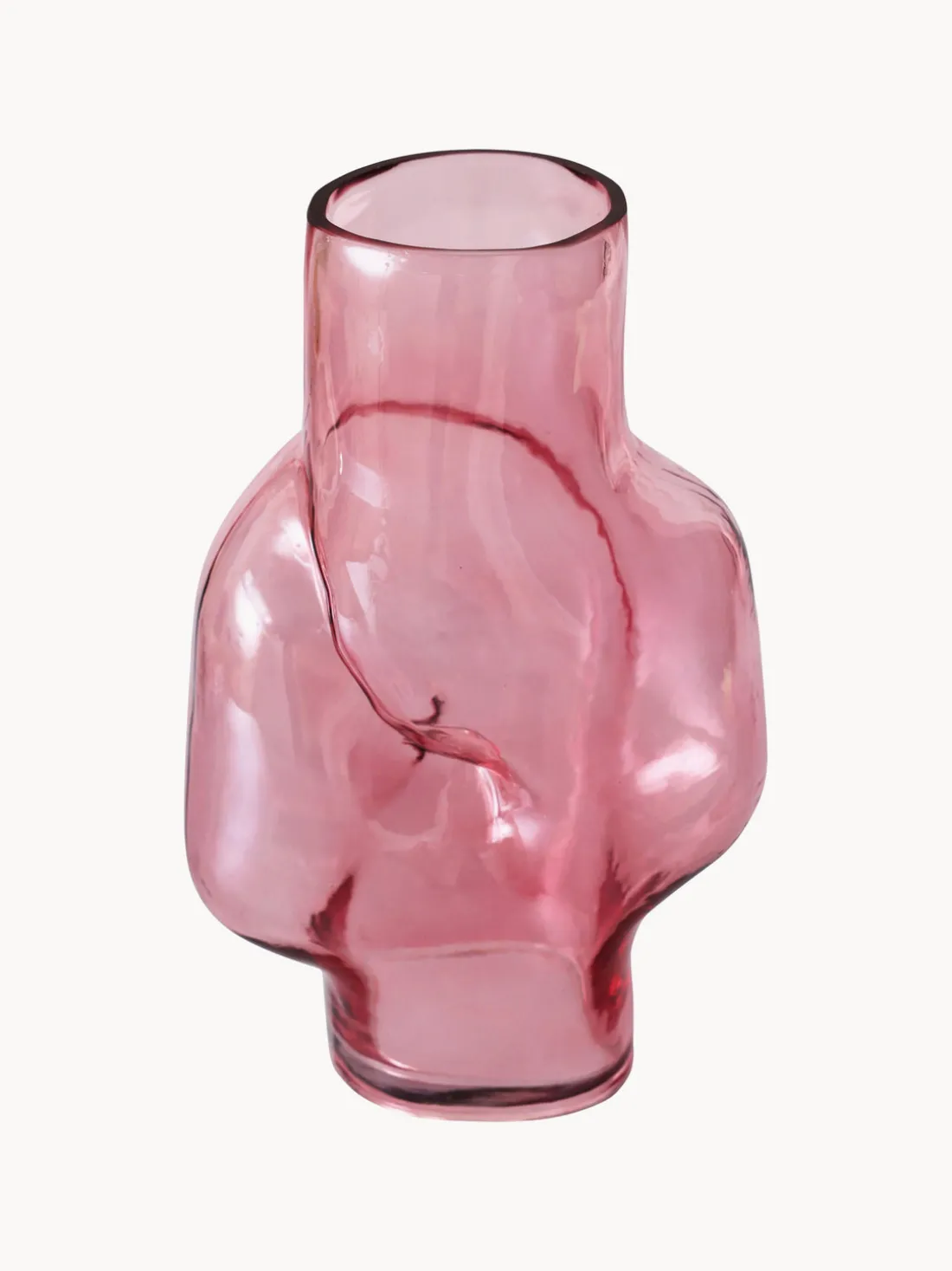 Jarrón artesanal de vidrio Gleam, 32 cm