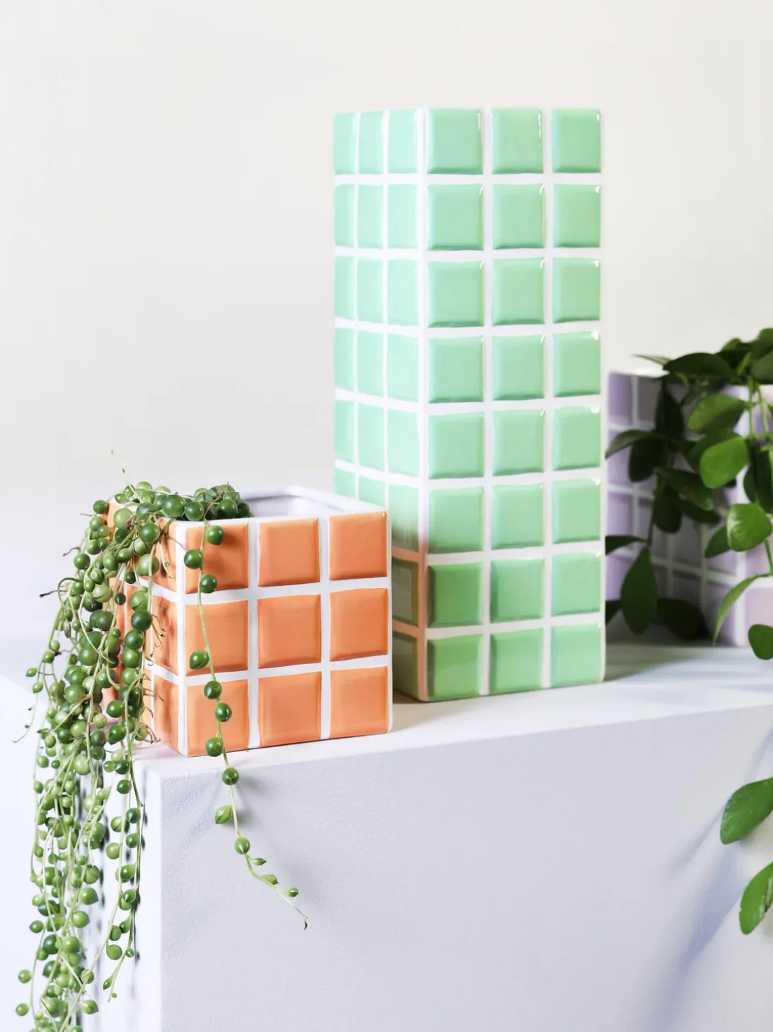 Jarrón de diseño Tile, 28 cm