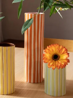 Jarrón de porcelana artesanal Ray, 13 cm