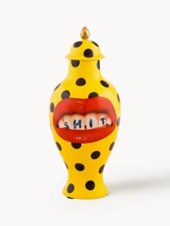 Jarrón de porcelana con tapa Toiletpaper, 47 cm