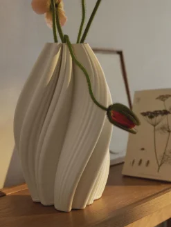 Jarrón de porcelana en 3D Melody, 29 cm