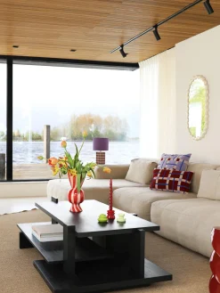 Jarrón de rombos pintado a mano, 30 cm