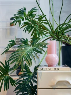 Jarrón de vidrio de diseño Flamingo, Al 25 cm