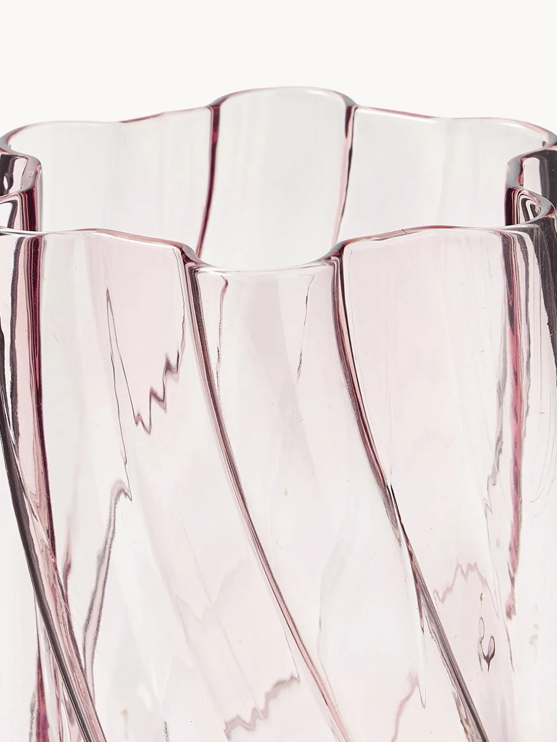 Jarrón de vidrio Marshmallow, 25 cm