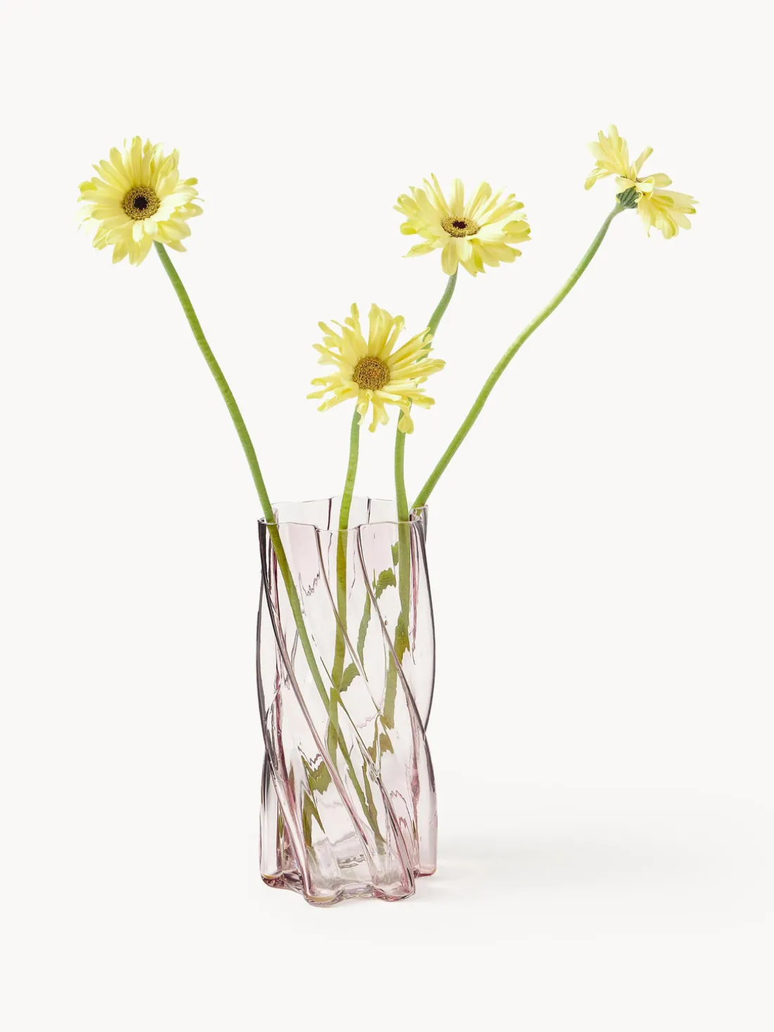 Jarrón de vidrio Marshmallow, 25 cm