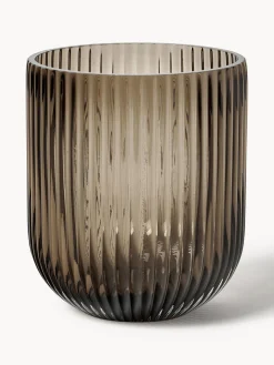 Jarrón de vidrio Simple Stripe, 14 cm