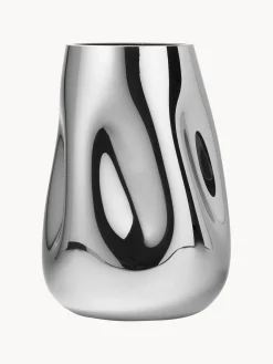 Jarrón de vidrio soplado artesanalmente Mirror, 26 cm