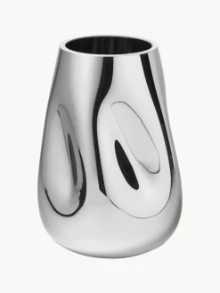 Jarrón de vidrio soplado artesanalmente Mirror, 26 cm