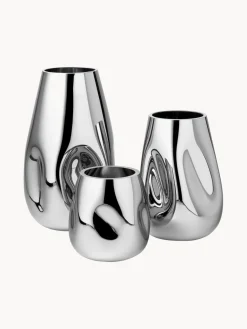 Jarrón de vidrio soplado artesanalmente Mirror, 26 cm