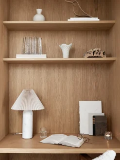 Jarrón de vidrio soplado artesanalmente con relieves Gry, 19 cm