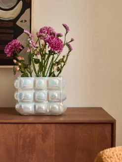 Jarrón de vidrio soplado Bubble, 18 cm