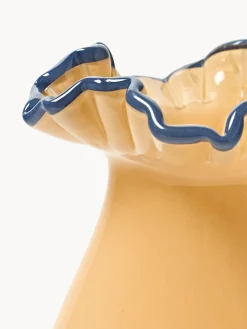 Jarrón de vidrio soplado con adornos Gloria, Al 24 cm