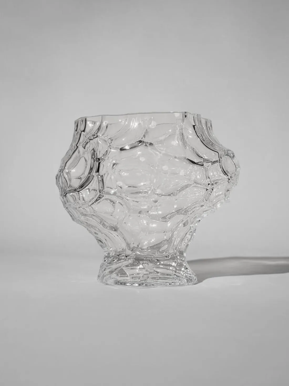 Jarrón de vidrio soplado Canyon, 18 cm