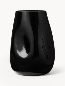 Jarrón de vidrio soplado Obsidian, 26 cm