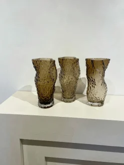 Jarrón de vidrio soplado Ostrea Rock, 30 cm