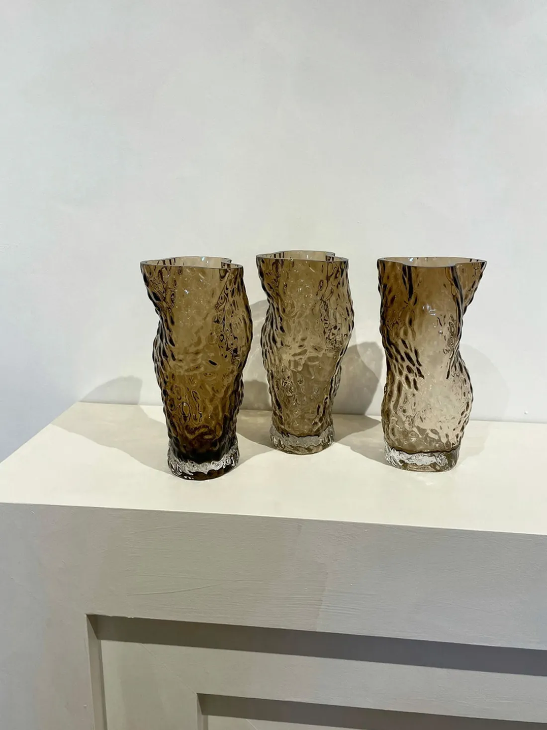 Jarrón de vidrio soplado Ostrea Rock, 30 cm