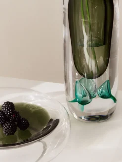 Jarrón de vidrio soplado Tyron, 33 cm