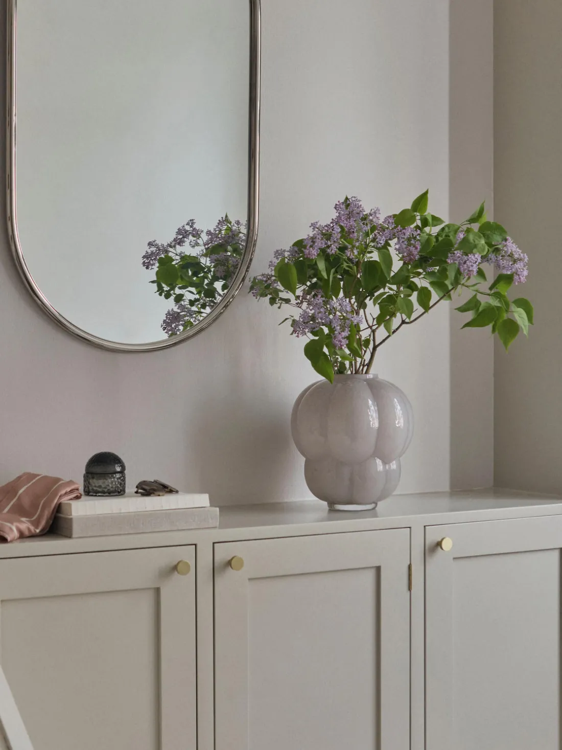 Jarrón de vidrio soplado Uva, 28 cm