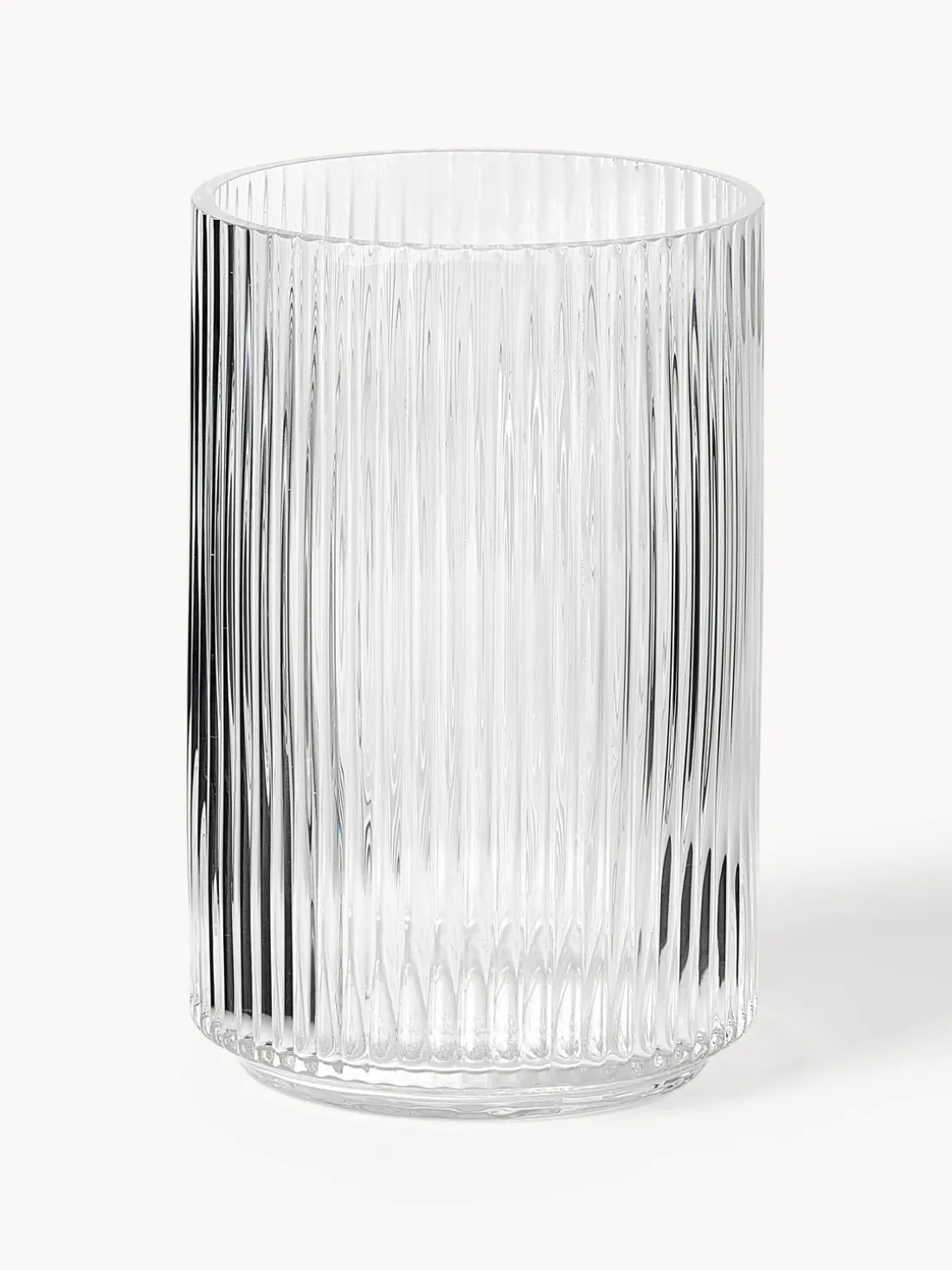 Jarrón decorativo soplado con relieve Carlo, 20 cm