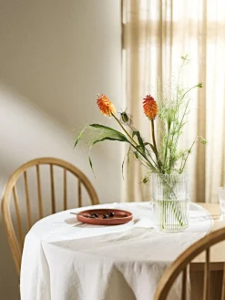 Jarrón decorativo soplado con relieve Carlo, 20 cm